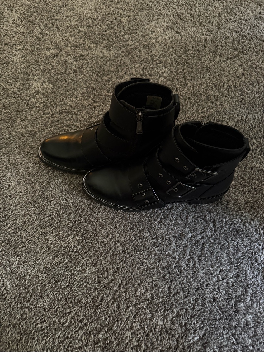 Blondo Black Triple Strap Leather Winter Boots - Picture 3 of 4